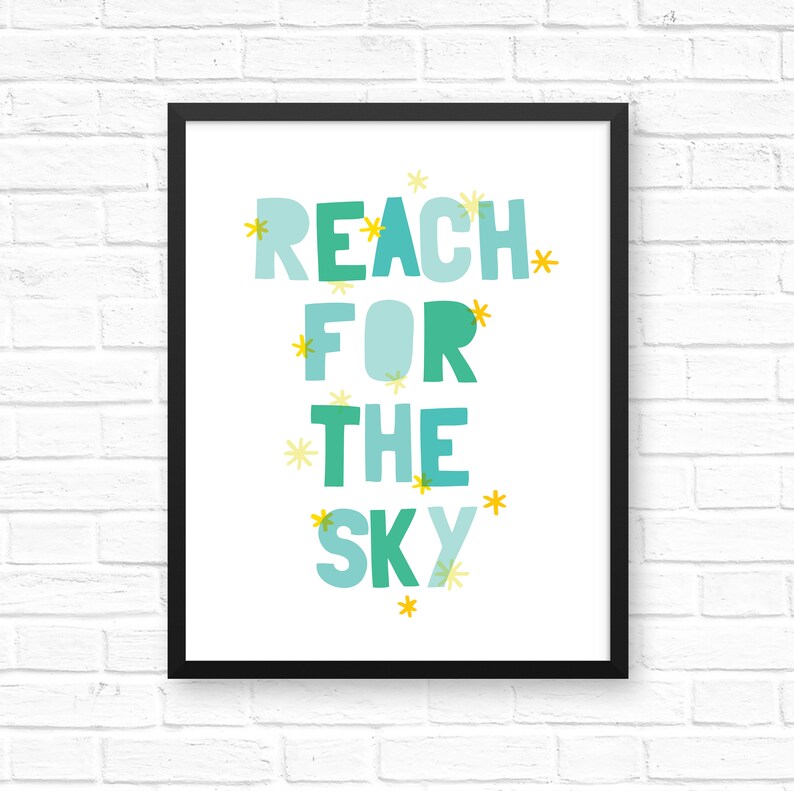 reach for the sky toy story quote kids printable art etsy