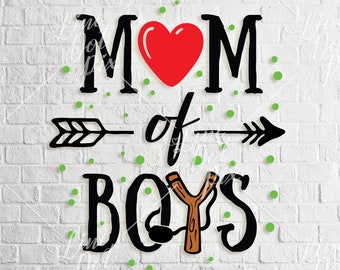 Mom of Boys SVG - digital download - Boys Mom SVG - Boys Mother svg files - Mother of Boys svg dxf eps png ai plt instant download
