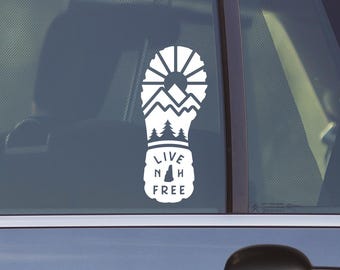 New Hampshire Hiking Boot Decal