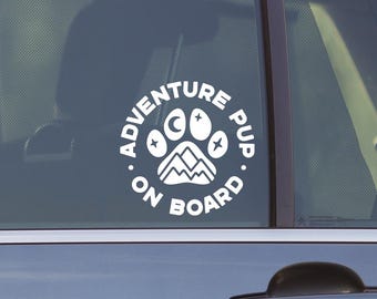 Adventure Pup On Board Decal