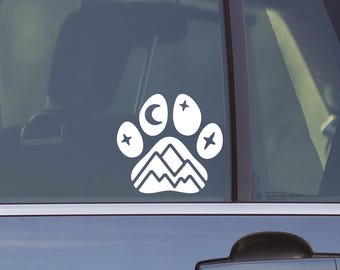 Mountain Paw Print Decal