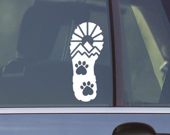 Trail Buddy Hiking Boot Decal