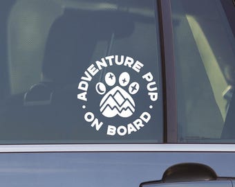 Adventure Pup On Board Decal