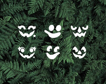 Vintage Boo Bucket Face Decals