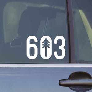 603 Area Code Decal
