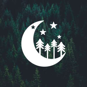 Starry Moon Decal