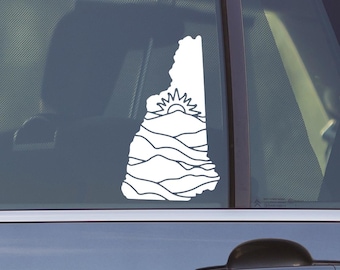 New Hampshire White Mountains Sunset Decal