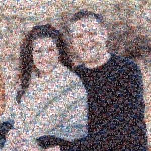 Customized Mosaic Collage Photo - Personalized Birthday, Bar/Bat Mitzvah, Anniversary, Wedding present