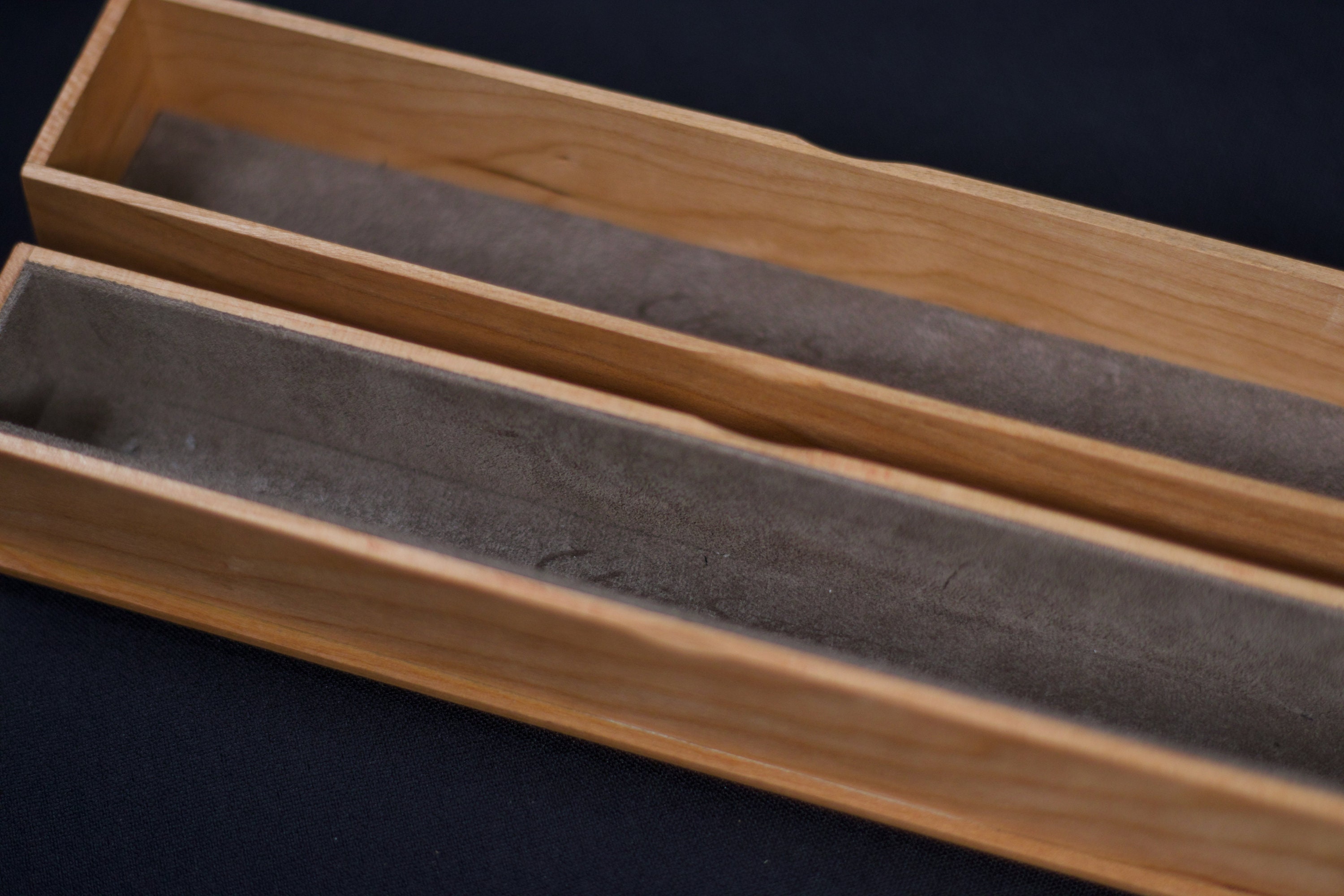 Caja de madera de cerezo Gris, grabado láser personalizado, caja de ...