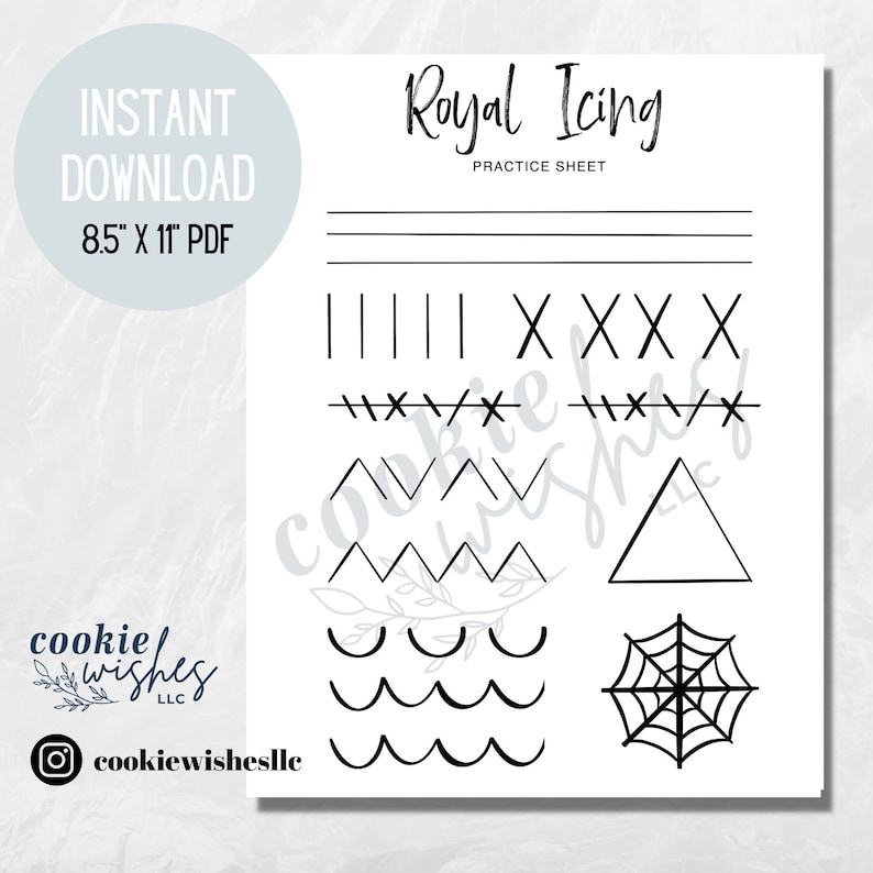 Halloween Royal Icing Sugar Cookie Class Practice Sheets - Etsy