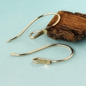 Small Gold-Filled Ear Wires Gold Ear Wires, Gold Fill Hooks Gold Filled Findings Handmade Ear Wire Gold Fill Jewelry Making Supplies
