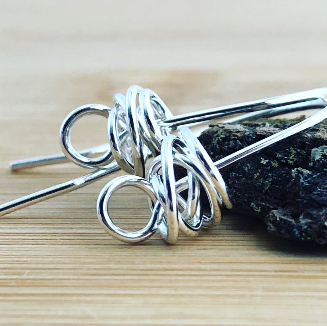 Sterling Silver Ear Wires: Handmade Tumbleweed French Earring