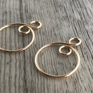 Handmade Earring Components, Gold Filled or Silver Connectors, Connectors, Handmade Connectors, Jewelry Findings, Jewelry Making Supplies
