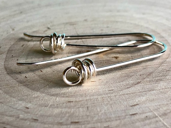 Long Tumbleweed French Ear Wires Knotted Ear Wires Fancy Ear Wires Loop Ear Wires Sterling Silver Handmade Earring Findings Ear Wires Etsy UK