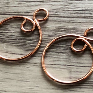 Handmade Earring Components for Jewelry Making Copper Links Copper Connectors Handmade Connectors Copper Findings Jewelry Making Supplies