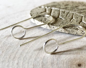 Sterling Silver Ear Wires, Little Hooks, Hammered, Silver Earwires, Ear Hooks, Artisan Earring Findings, Choice of Finish, 1 pair