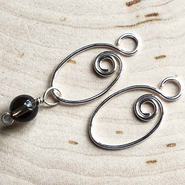 Sterling Silver Handmade Earring Components, Sterling Silver Findings, silver findings, Silver Earring Components, Silver Spiral Connectors