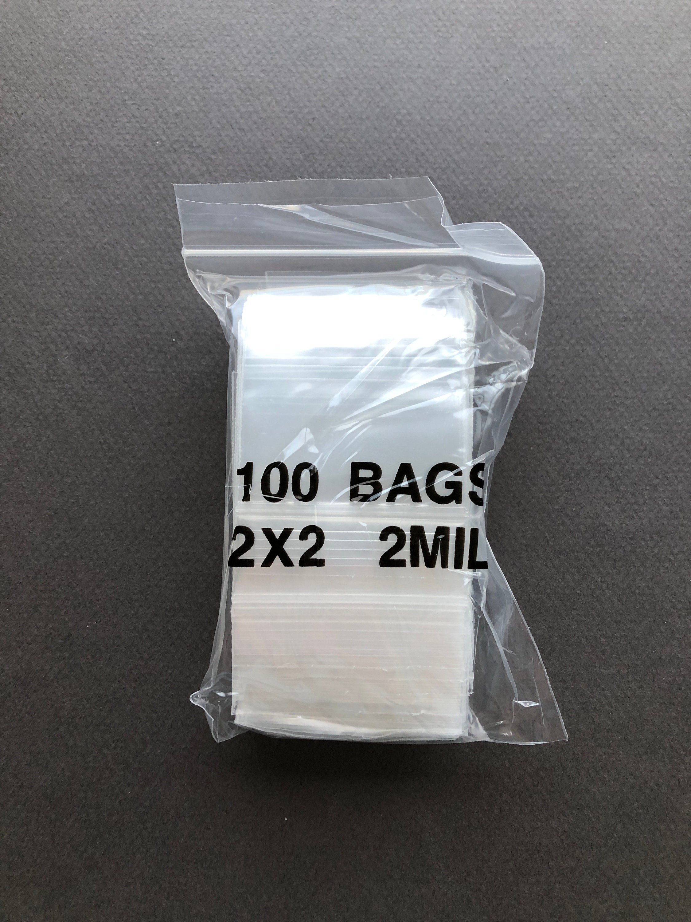 600 Zip Seal Bags Clear Assorted Baggies 2mil 100ea 1.5x1.5 1.5x2 2x2 2x3  3x3 3x4 