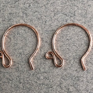 Small Copper Hoop Earrings,  Cooper Ear wires, Copper Hoops, Copper Earrings, Bare Copper Ear Wires, Copper, Jewelry Supply, Copper, Copper