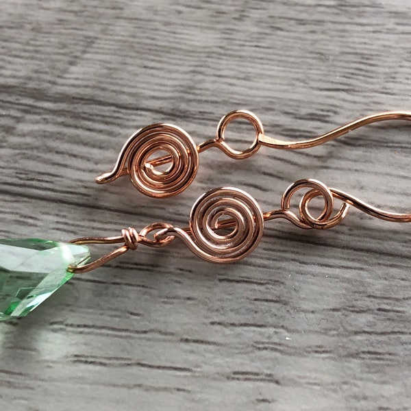 Handmade Copper Connectors, Copper Connectors, Handmade Connectors, Copper Findings, Jewelry Making Supplies,  Earring Components, Findings