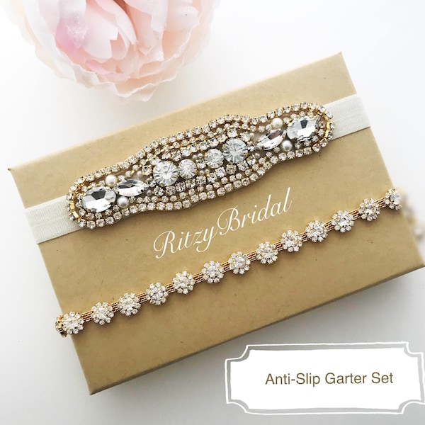 Gold Garter Belt Etsy