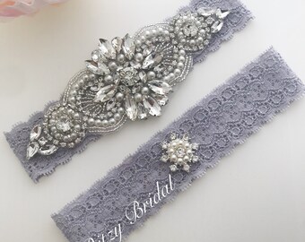 Wedding Garter, Bridal Garter, Wedding Garter Belt, Garters for wedding, Wedding Garter Blush, Wedding Garters, Gray Wedding Garter