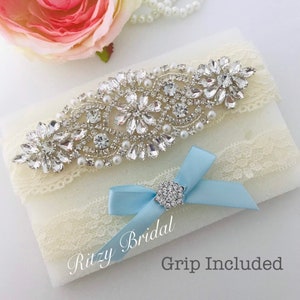 wedding garter, bridal garter, garters for wedding, garters, garter set, rhinestone garter, something blue