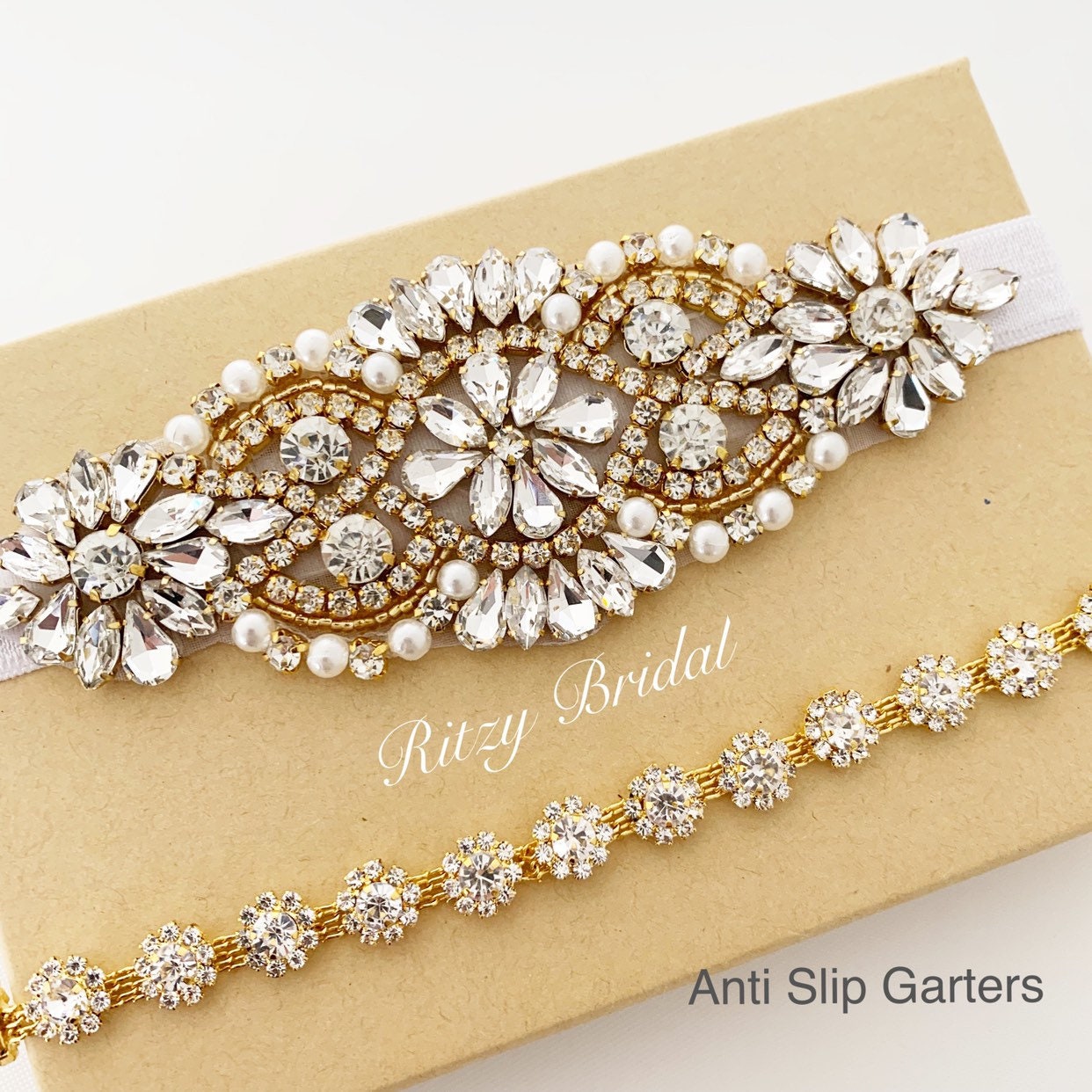 wedding garter gold, bridal garter, gold garters, garter belt,  garters, garters for wedding, pearl crystal garter
