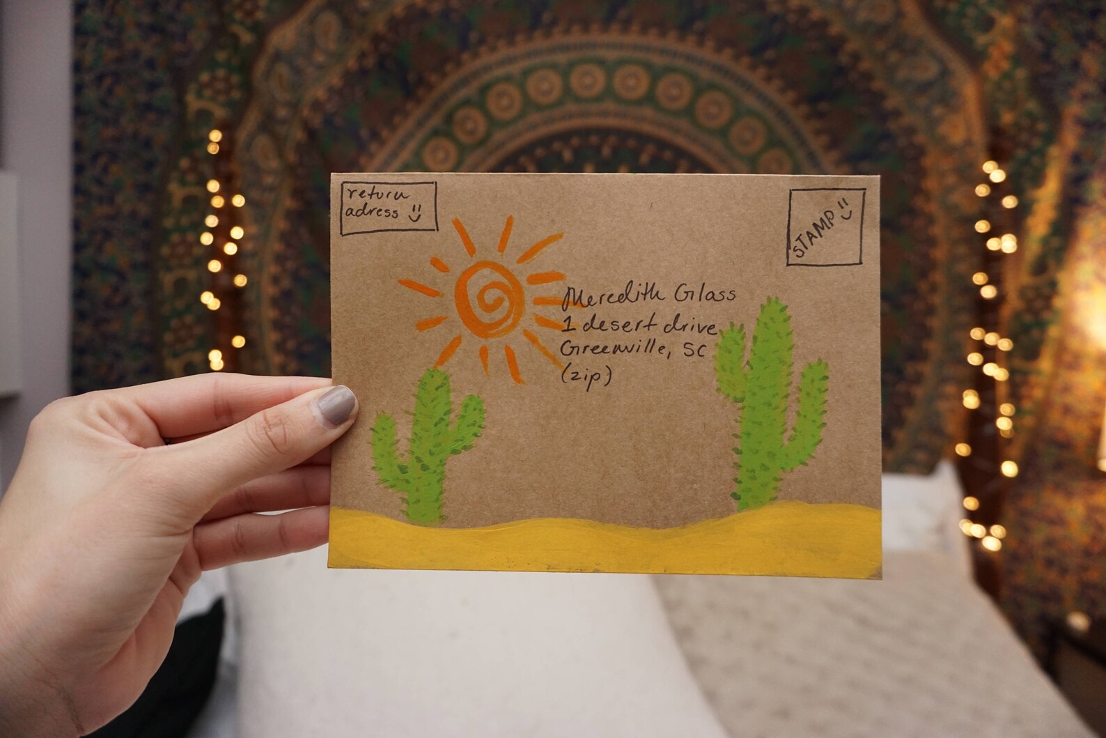 Desert Hand Painted 10 Pack Envelopes Etsy
