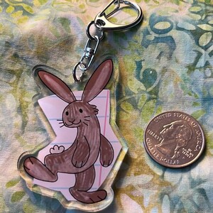 Llavero acrílico de conejo de 2,5"