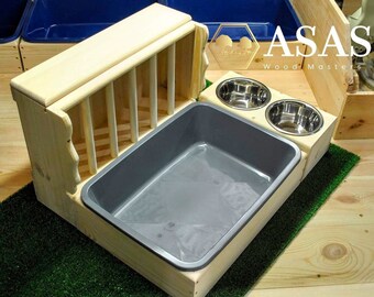 rabbit litter tray with grill