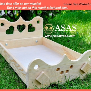 Konijnenbed, Bunny houten handgemaakt bed, gemaakt door AsasWood