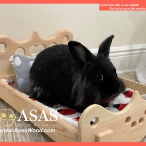 Konijnenbed, Bunny houten handgemaakt bed, gemaakt door AsasWood