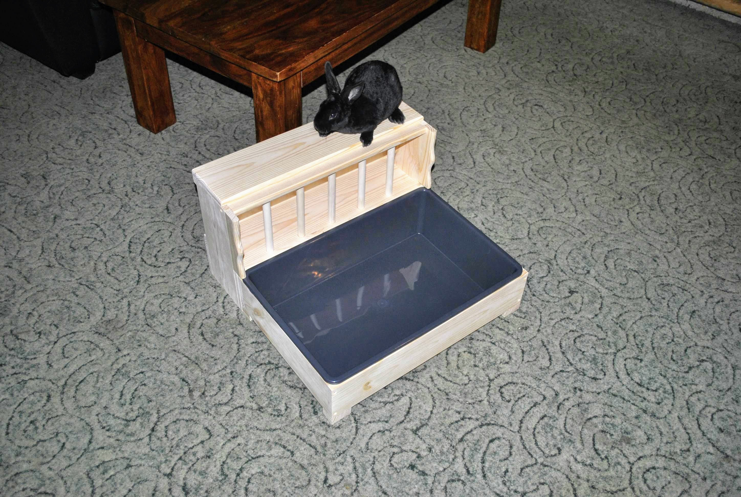 Bunny Rabbit Hay Feeder With Litter Box / Litter Pan Combo / Etsy
