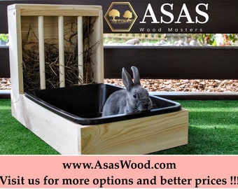homemade rabbit hay feeder