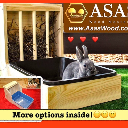 Best Rabbit Hay Feeder With Litter Box / Asaswood Etsy