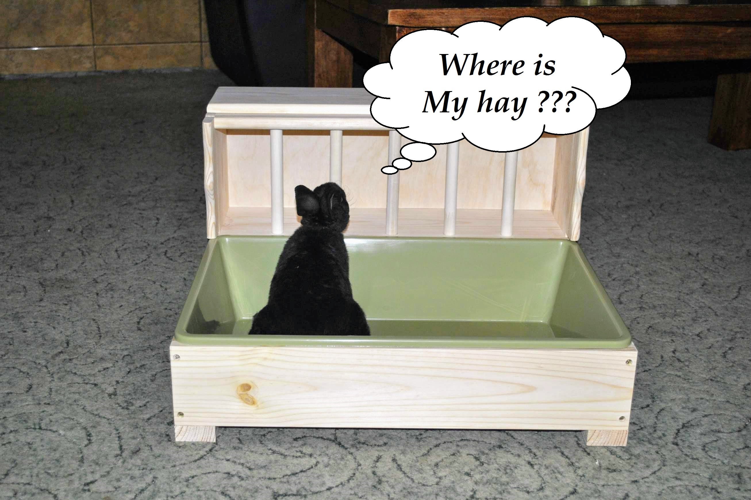 Large Bunny Rabbit Hay Feeder With Litter Box / Litter Pan Etsy