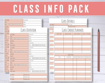 class schedule etsy