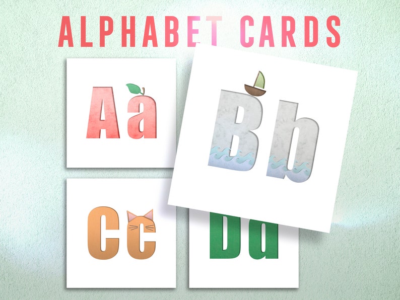Alphabet Cards Abc Flashcards Printable Outschool Vipkid | Etsy