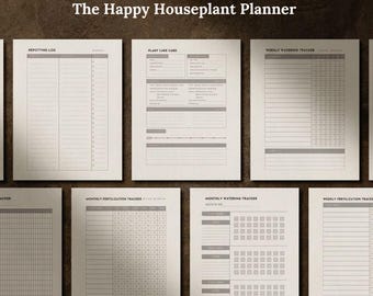Houseplant Planner Printable, Indoor Plant Care Tracker, Organizer, Watering Schedule, Inventory, Journal, Houseplant Care Guide, Planner