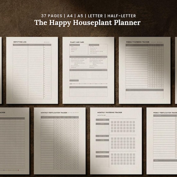 Houseplant Planner Printable, Indoor Plant Care Tracker, Organizer, Watering Schedule, Inventory, Journal, Houseplant Care Guide, Planner