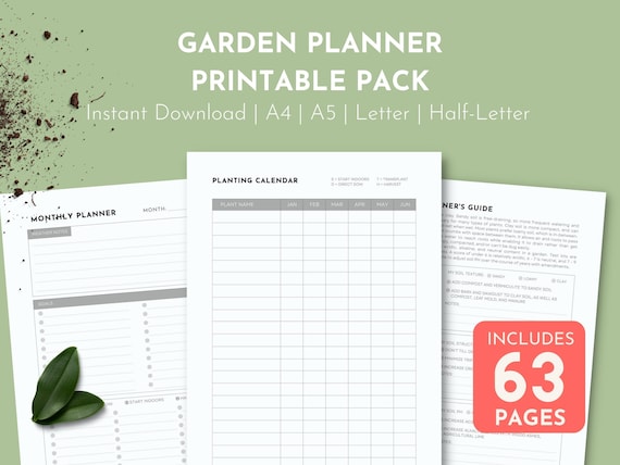 Garden Planner Printable Pages Plant Printable Gardener - Etsy