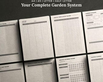 Garden Planner Printable, Vegetable Care Tracker, Plant Log Book, Organizer, To Do List & Chart