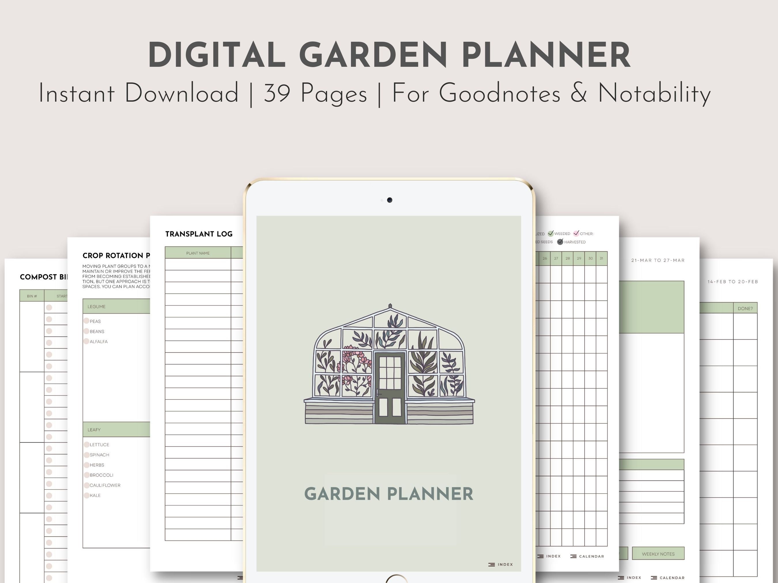 Garden Planner, Garden Journal Printable, Digital Planner, Digital  Download, Journal Pages Printable, Planner Download, Clip Art 001751 