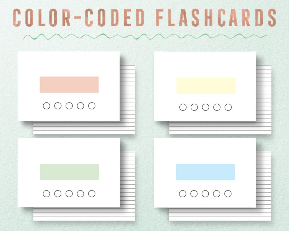 Flash cards printable flash card printable flashcards study | Etsy