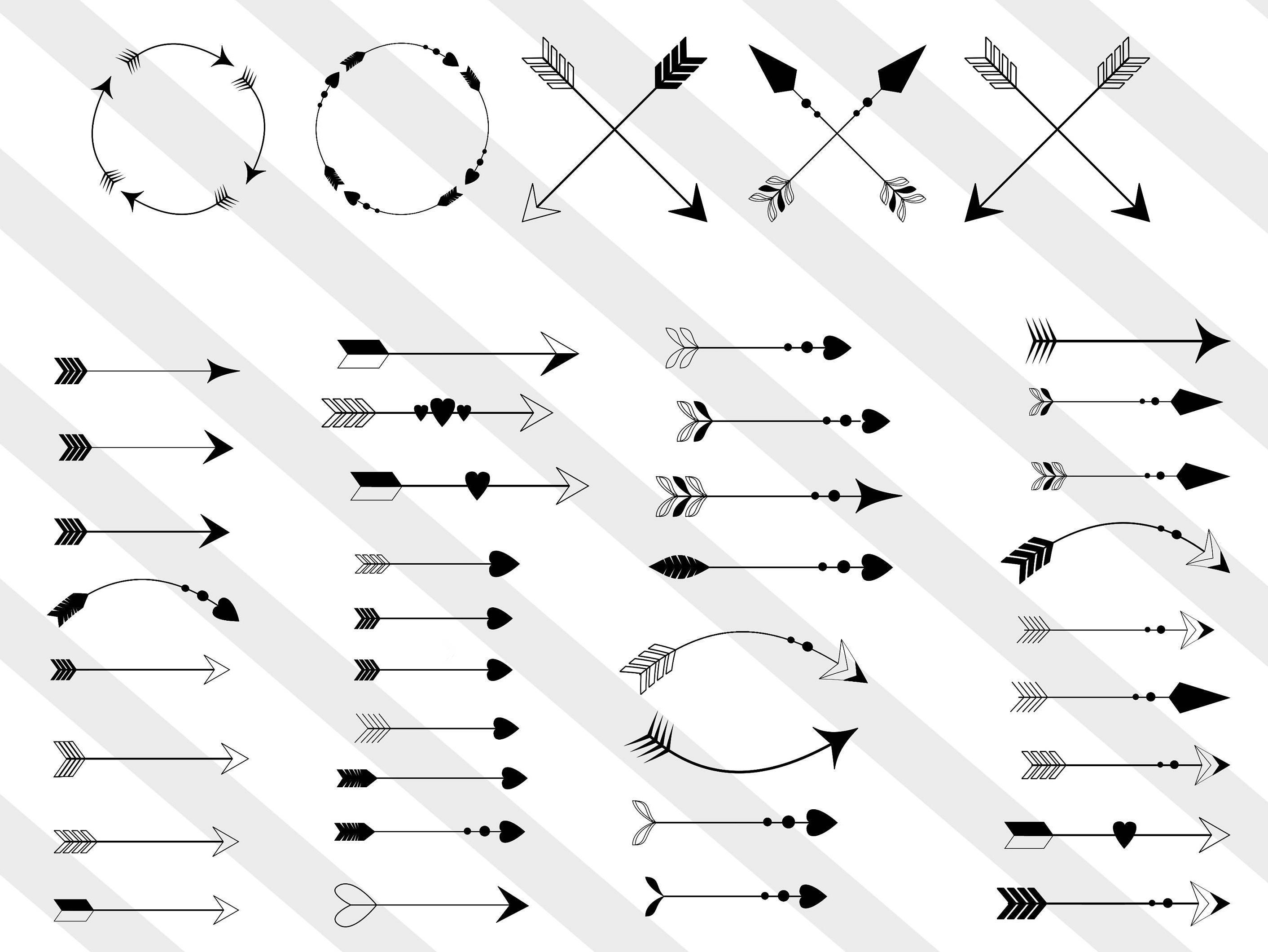 Download 40 Arrow SVG Clipart Arrows Decorative Arrows PNG Arrows | Etsy