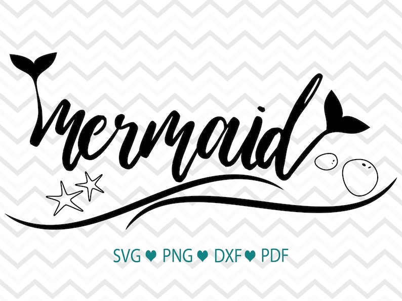 Mermaid Text Svg Mermaid Quotes Svg Mermaid Word Art Etsy