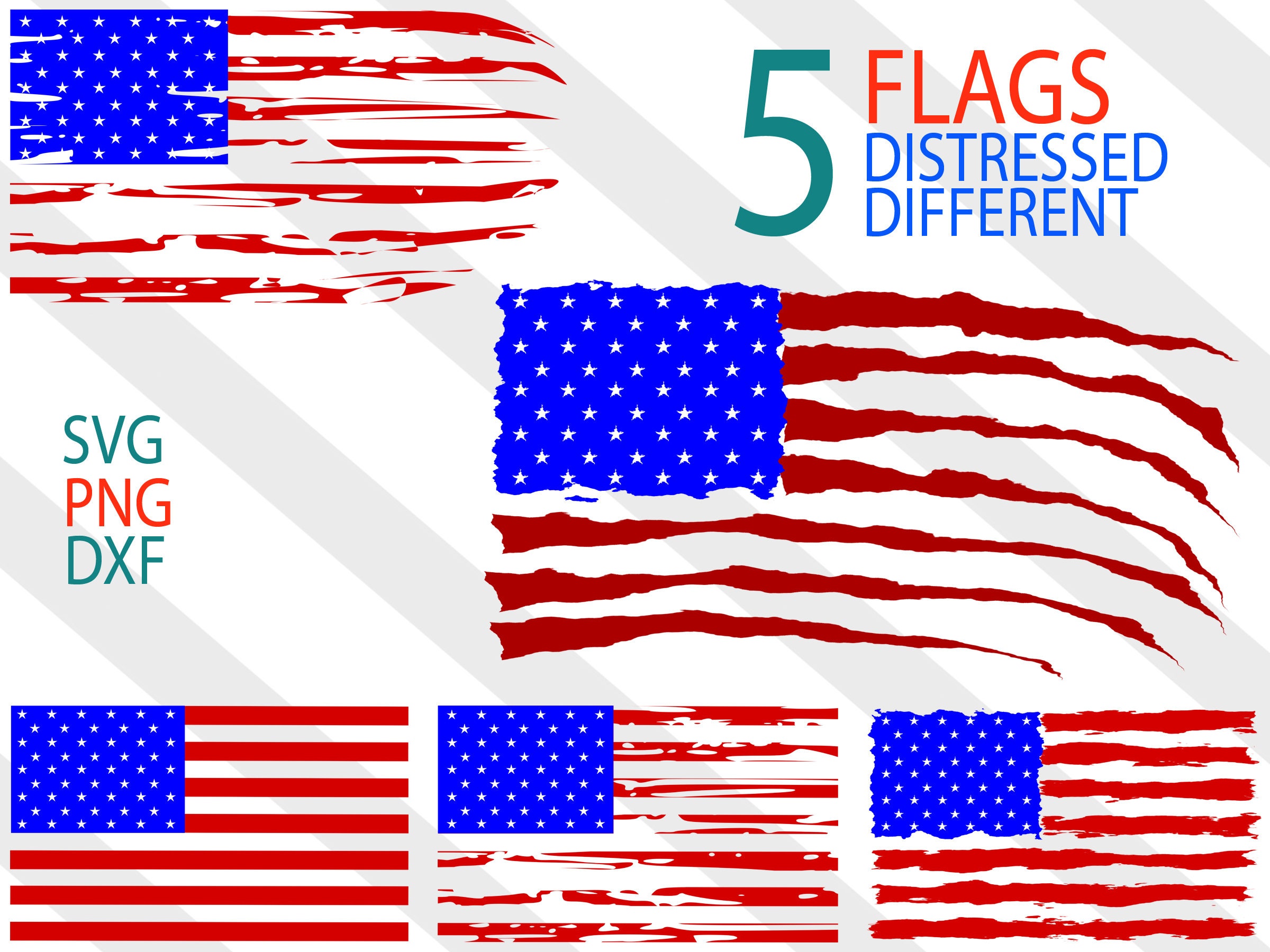 Distressed Flag Svg Tattered Flag Svg Usa Flag Svg 4th of | Etsy