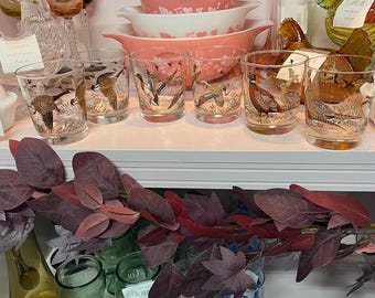 Libbey Vintage Game Bird Rocks Glasses – Mid-Century Modern Barware Set of 6