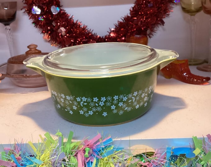 Pyrex Vintage Spring Blossom 2.5 Qt Casserole Dish #475 Crazy Daisy